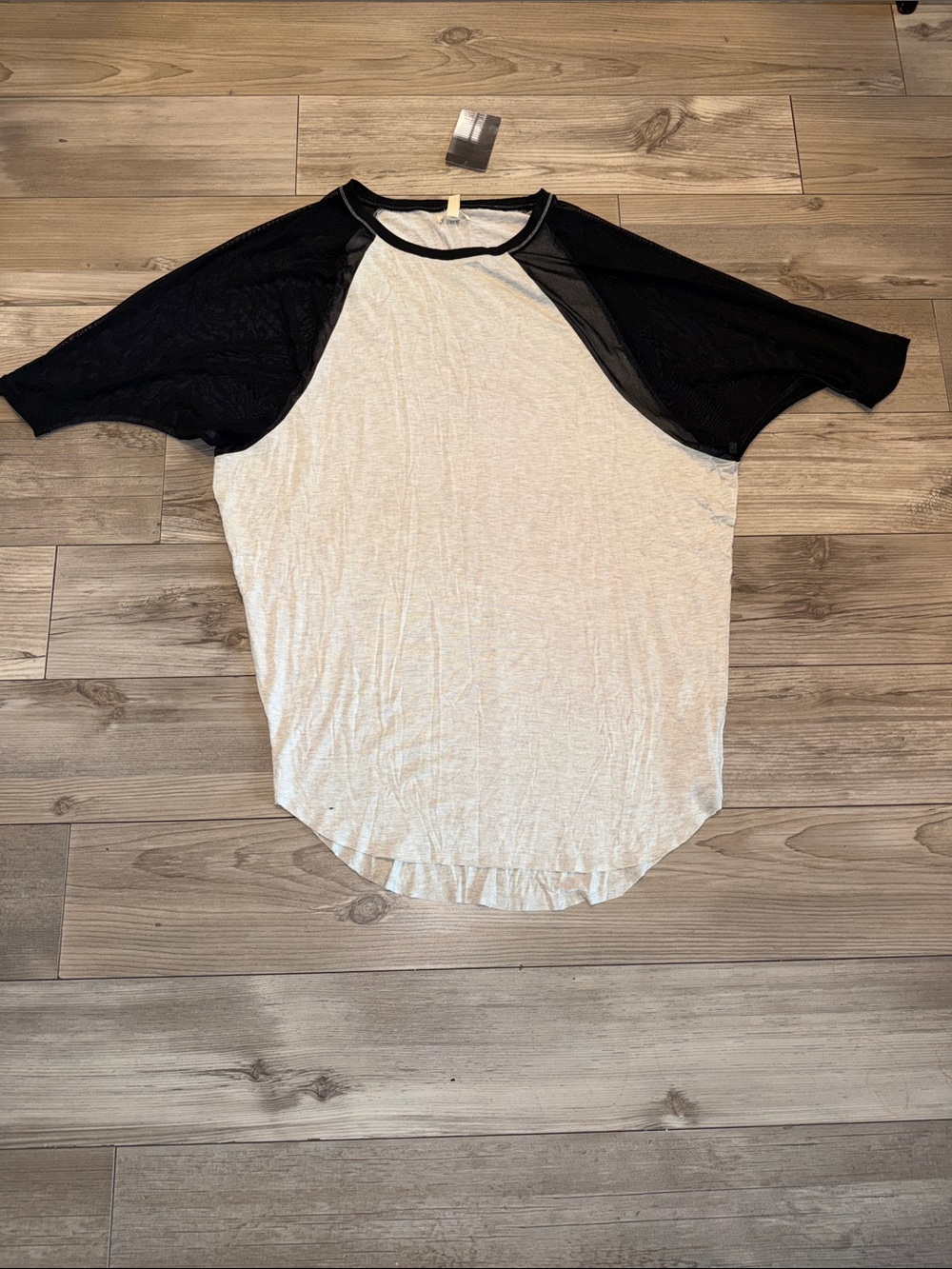 Women’s Black & Cream Raglan Sleeve Top from Urban Outfitters